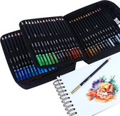 Kalour - Magnifique ensemble de crayons de couleur - Ensemble de 120 pièces emballé dans un bel étui de rangement - Couleurs riches et vibrantes - Pointe fine - Texture douce - Livraison de couleurs parfaite - Cadeau pour les amateurs de dessin !