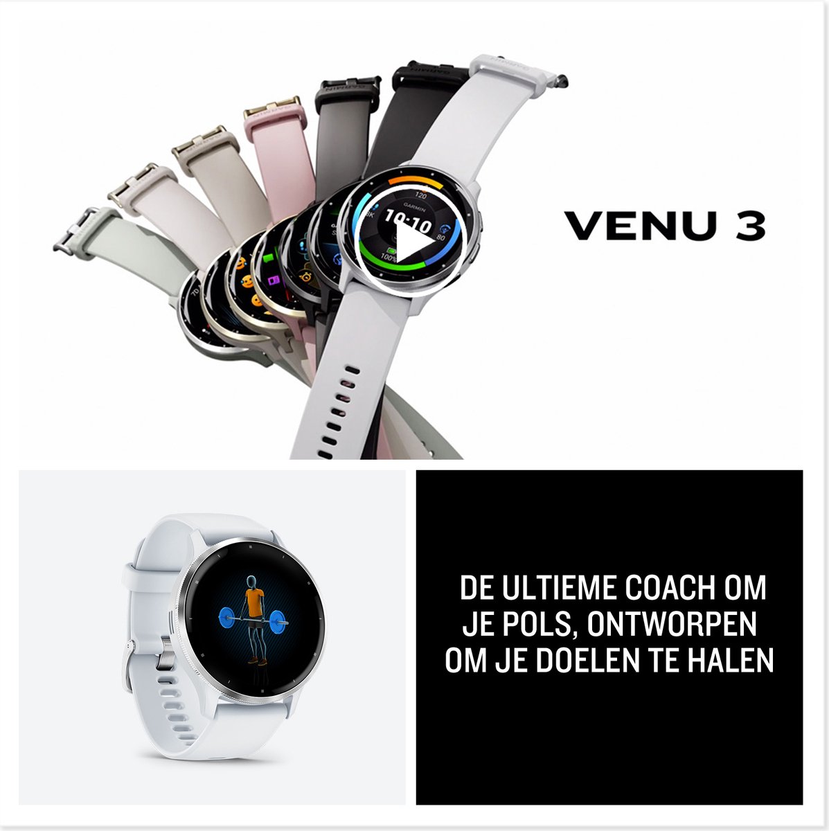 Garmin Venu 3s Smartwatch met AMOLED-Scherm 41 mm Pebble Grey - afbeelding 2