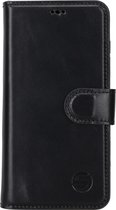 Geschikt Voor Samsung S23 Hoesje Leer - Solidenz Bookcase S23 Lederen - Echt leer - Telefoonhoesje Met Pasjeshouder - Top grain leather case cover - Zwart