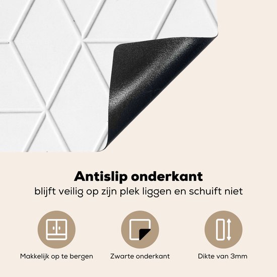 KitchenYeah inductie beschermer 91x52 cm - Zwart - Pluk de dag - Kookplaataccessoires
