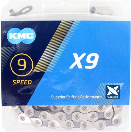 Ketting KMC X9 - 9 speed - 114 schakels - zilver | bol.com