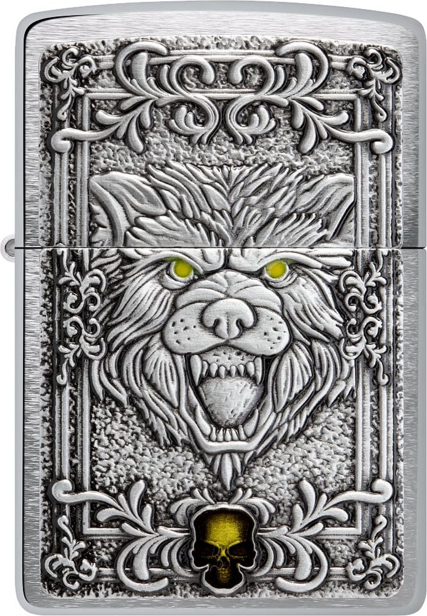 Goedkoopste Zippo aansteker Wolf Emblem Design