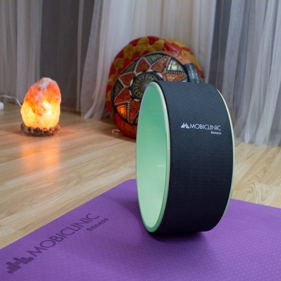 Mobiclinic RY-01 - Yoga wiel - Pilates - Rug Pilates - Anti-slip - Multifunctioneel - Tot 150kg - PTE+P - 30x13 cm - Training - Flexibiliteit & Weerstand - Zwart & turkoois van Merkloos — afbeelding 3
