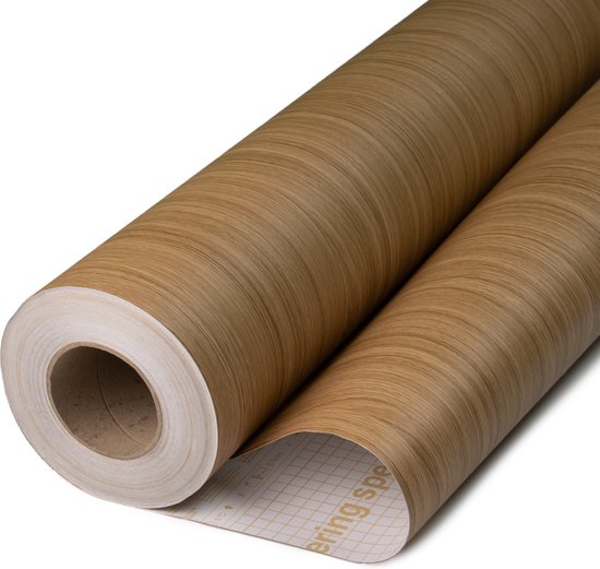 Pro-Vinyl Donker Eikenhout Plakfolie - Houtlook folie met houtstructuur - 117 cm x 3 m - PVC - PVC Film - Plakfolie - Zelfklevend - Vinyl