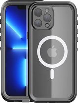 DrPhone AquaShield – Waterdichte Telefoonhoes – IP68 Waterdicht – 360° Bescherming – Geschikt Voor Magnetische Ring Compatibel - Geschikt Voor iPhone 15 Pro Max - Zwart