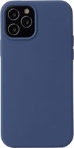 iPhone 12 / 12 PRO Hoesje - Liquid Case Siliconen Cover - Shockproof - Blauw - Provium