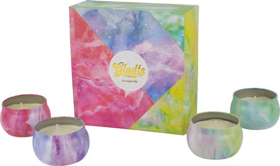 Ensemble de bougies parfumées de Luxe Gladts - « Embrace Your Senses » - Nature's Bliss - coffret cadeau de bougies parfumées - bougie parfumée - bougies parfumées - ensemble de bougies