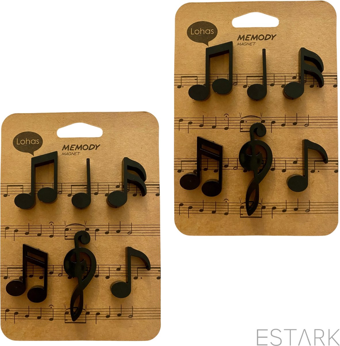 ESTARK® Muziek Magneten - 12 STUKS - Muzikale Magneten - Keukenmagneten -  Magneetbord
