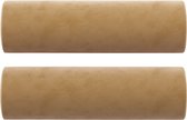 vidaXL - Sierkussens - 2 - st - 15x50 - cm - fluweel - bruin