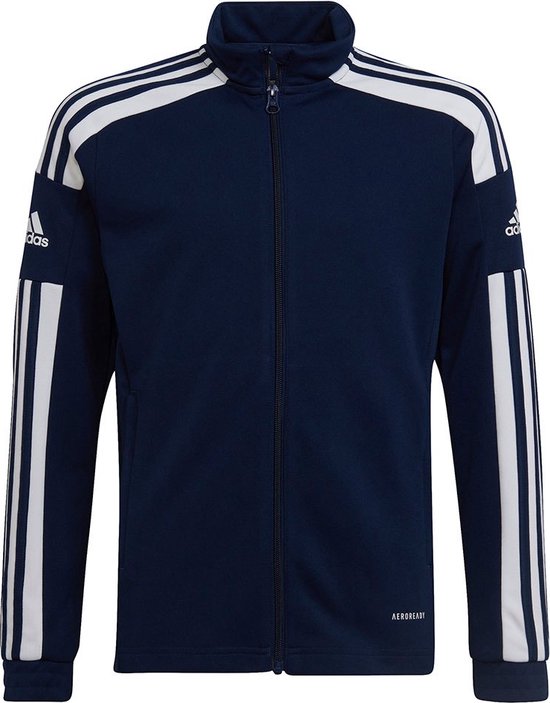 Foto: Adidas squadra 21 trainingsvest kinderen marine wit maat 176