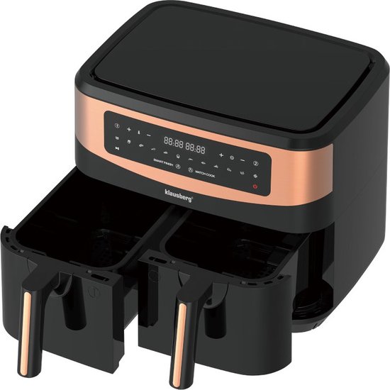 Klausberg Hetelucht Frituurpan 9L 1750W Dubbel Zwart - Klausberg - €129,95