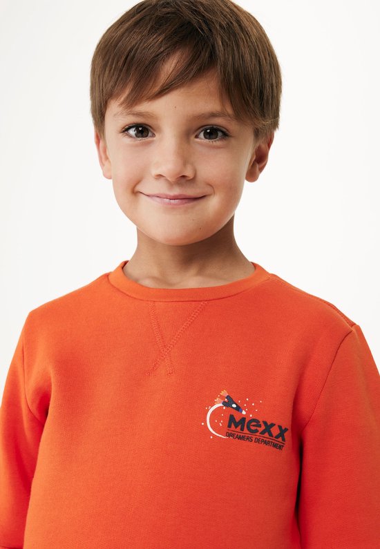 Mexx Crew Neck Sweater With Artwork Jongens - Oranje