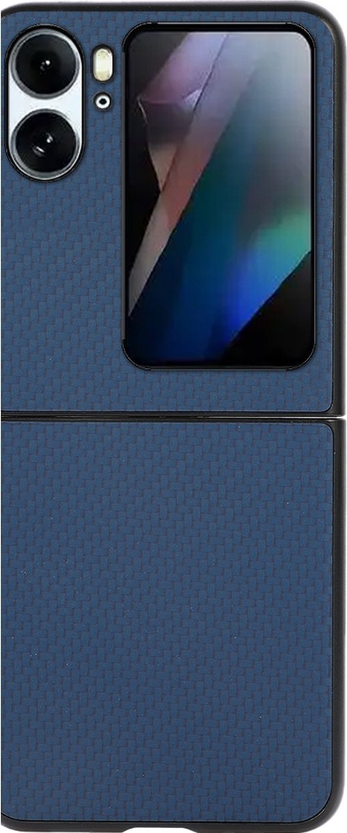 Mobigear Hoesje geschikt voor OPPO Find N2 Flip Telefoonhoesje Hardcase | Mobigear Excellent Backcover | Find N2 Flip Case | Back Cover - Blauw