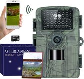 Luxmovo® Full HD Wildcamera met Nachtzicht - 60MP - Met Geluidsopname - Volledig IP66 Waterproof - 4K Ultra HD - Wildcamera met App en Bluetooth - Wild Camera