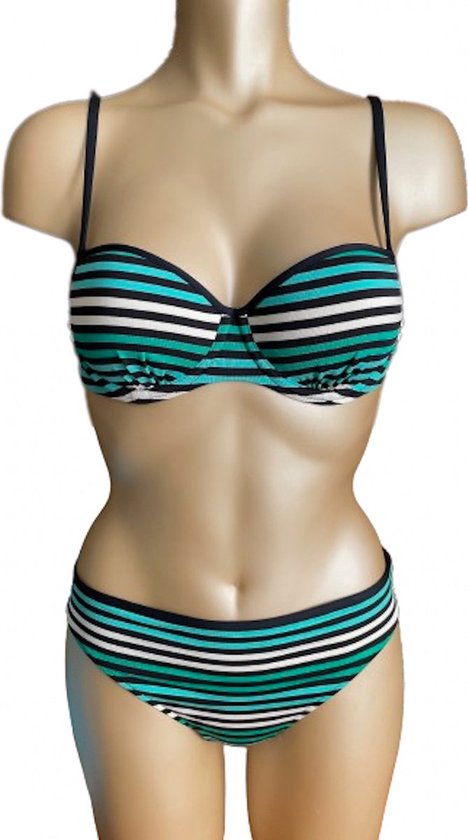 Marie Jo Swim - Juliette - Set Bikini - Vert Printemps - Taille Haut EU 80B / FR 95B - Slip Taille 40