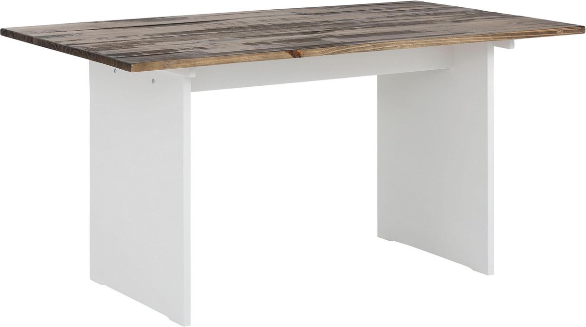 Notio Living Morgan-Eettafel - 140 cm - Bruin/Wit