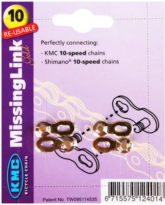 KMC 10-speed kettingschakel - anti-roest - zilver - set van 2 - EPT bescherming van KMC — afbeelding 3
