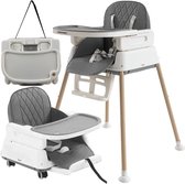 Kruzzel Multifunctionele Kinderstoel 6-in-1 - Veilig en Praktisch - Grijs - Voor Baby's van 6m+