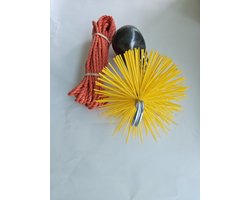 Schoorsteenveegset 150 mm Nylon -schoorsteenreiniger - schoorsteenveger - schoorsteenveegset - schoorsteen borstel - veegkit