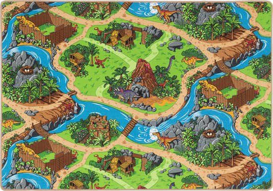 TAPIJT ROND , LITTLE VILLAGE cercle 200 cm