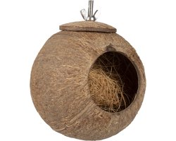 Coconut jungle huis met bevestiging - Speeltjes - Benodigdheden - Vogelspeelgoed - Agapornis roseicollis