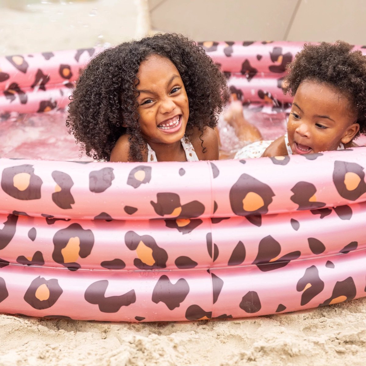 Swim Essentials - Kinder Zwembad - Ø 150 cm - Rosé/Goud Panterprint Kinder Zwembad Ø 150 cm — afbeelding 9