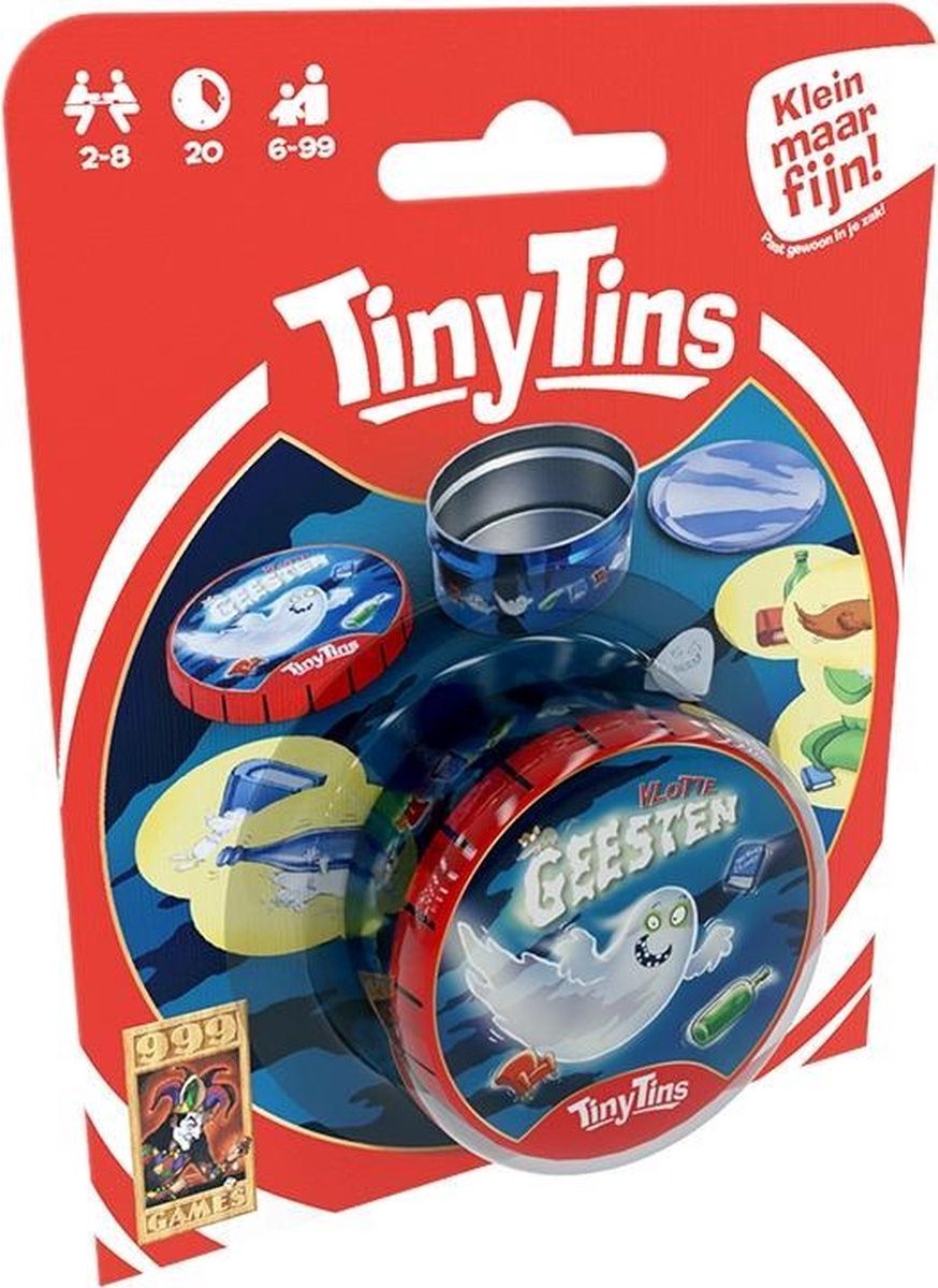999 Games - Tiny Tins: Vlotte Geesten - Kaartspel - Ideaal om overal mee naartoe te nemen - Reisspel - Familiespel - Klein cadeautje — afbeelding 4