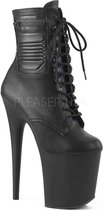 Pleaser Plateau Laarzen, Paaldans schoenen -40 Shoes- FLAMINGO-1020PK Paaldans schoenen Zwart