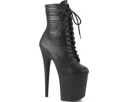 Pleaser - FLAMINGO-1020PK Plateau Laarzen, Paaldans schoenen - Paaldans schoenen - 35 Shoes - Zwart