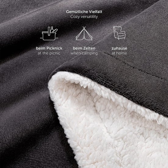 Blumtal pluizige Sherpa deken - hoogwaardige deken, fleece deken Blumtal pluizige Sherpa deken - hoogwaardige deken, fleece deken