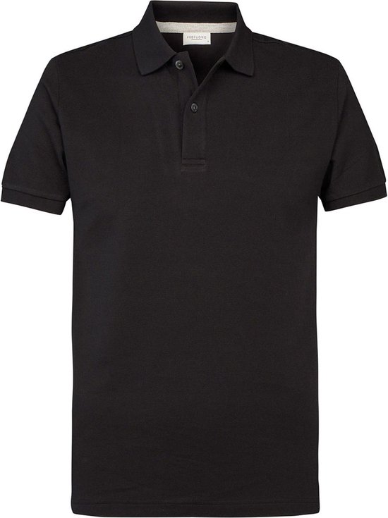 Profuomo - Polo Zwart - Modern-fit - Heren Poloshirt Maat M