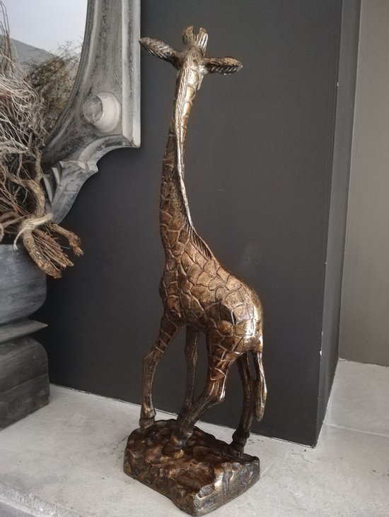 Giraffe metaal brons kleur elegant