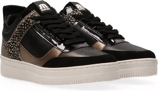 Maruti Mel Sneakers Dames - Leren Sneaker - Zwart - Maat 36 | bol