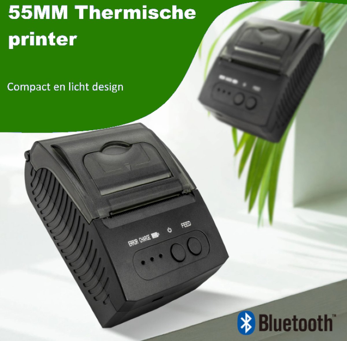 Imprimante de reçus thermique Bluetooth Mobile 55mm