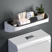 2 Pack Zwarte Douche Planken Geen Boren Roestvrije Sneldrogende Douche Organizer Met Grote Capaciteit Badkamer Douche Opslag Met 4 Haken Doucherek Bathroom Organizer