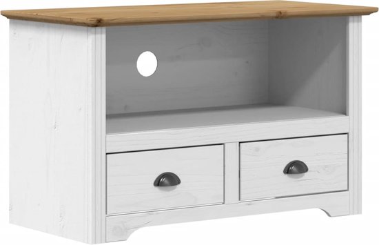 vidaXL-Tv-meubel-met-2-lades-BODO-91x43x56-cm-massief-grenenhout-bruin