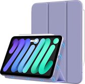 Shop4 - Geschikt voor iPad mini (2021) Hoes - Magnetische Smart Cover Paars