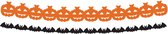 Folat - Papieren Slinger Halloween BoOo! - Pompoen Vleermuizen - Crêpepapier - 2 x 2 meter - Halloween - Halloween Decoratie - Halloween Versiering