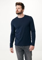 LASTER Basic Lange Mouwen T-shirt Mannen - Navy - Maat XXL