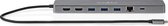Nedis USB Multi- Adaptateur Porto - USB 3.2 Gen 1 - USB-C Male - Micro SD / RJ45 Femelle / SD / 2x HDMI / 2x USB-C / 3x USB-A Femelle - 0,40 m - Rond - Plaqué Or - TPE - Anthracite - Coffret