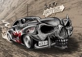 Fotobehang - Vlies Behang - Alchemy Death Rod Motel 666 - Skull - Duistere Kunst - 416 x 254 cm