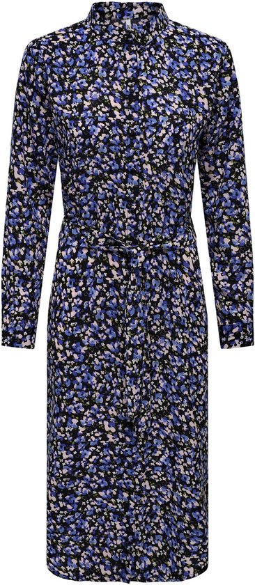 Lydia Ls Calf Shirt Dress Black Aop Lina