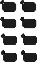 Krumble Placemat met onderzetter - Set van 8 - Onderleggers met lederlook - Kunstlederen effen placemats - Tafeldecoratie - Waterafstotend - Makkelijk schoon - Krasbestendig - Achthoekig - Zwart