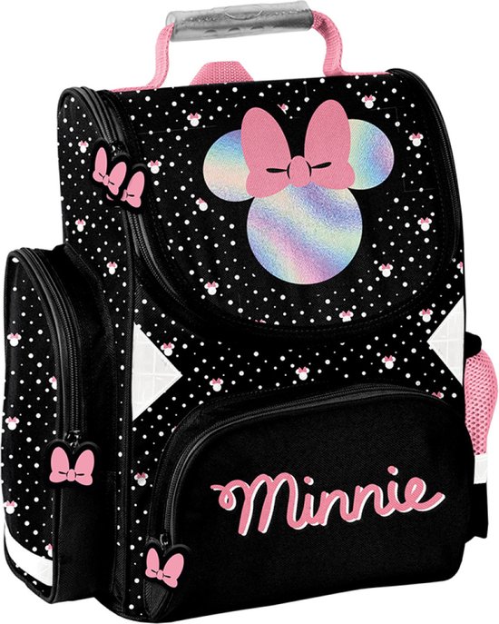 Paso Minnie Mouse Rugzak Schooltas 36x28x15 cm Zwart met