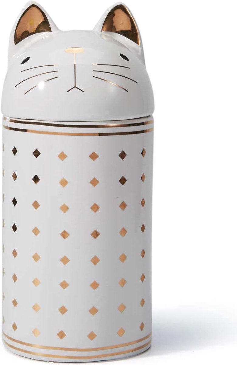 Voorraaddozen koekjesblik kat jerrycan Cookie Storage Jar Keramische Candy Dish 20cmH