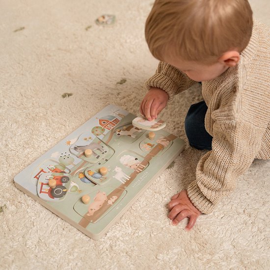 Little Dutch - Geluidenpuzzel FSC - Little Farm van Little Dutch — afbeelding 2