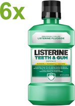 Listerine - Teeth & Gum Defence - Freshmint - Mondspoeling/Mondwater - 6x 250ml - Voordeelverpakking