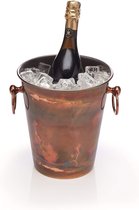 Luxe Roestvrijstalen ijsemmer voor wijn en champagne, 24 x 20,5 x 23 cm (9,5 "x 8" x 9") - Koper Finish