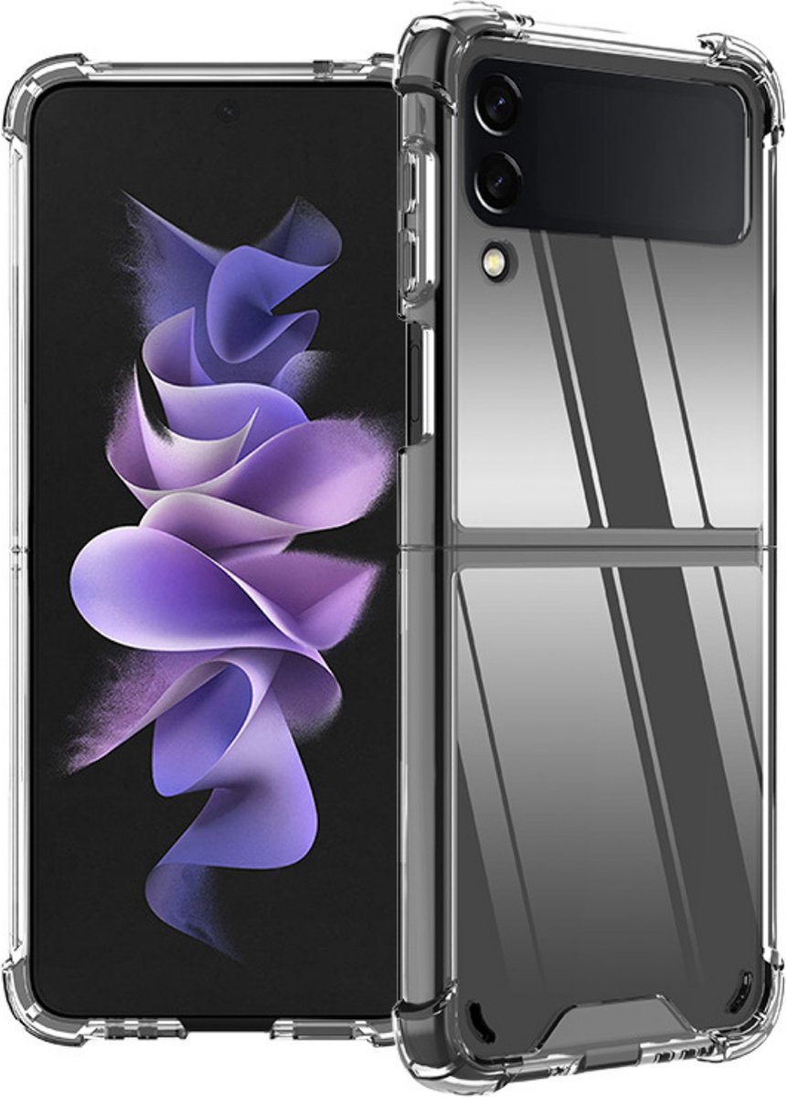 Hoesje voor Samsung Galaxy Z FLIP 3 5G backcover Shockproof siliconen Transparant