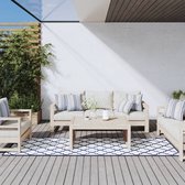 Bol.com vidaXL Buitenkleed 80x250 cm marineblauw en wit aanbieding